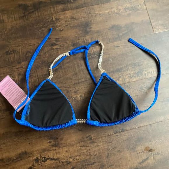 Blue rhinestone NPC bikini - Picture 6 of 8